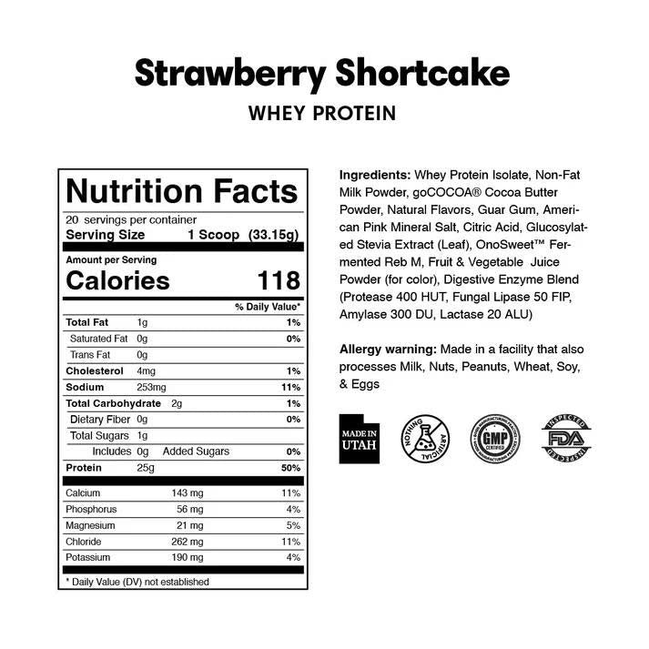 Whey Protein Powder - Single Serving Sample Stick Packs